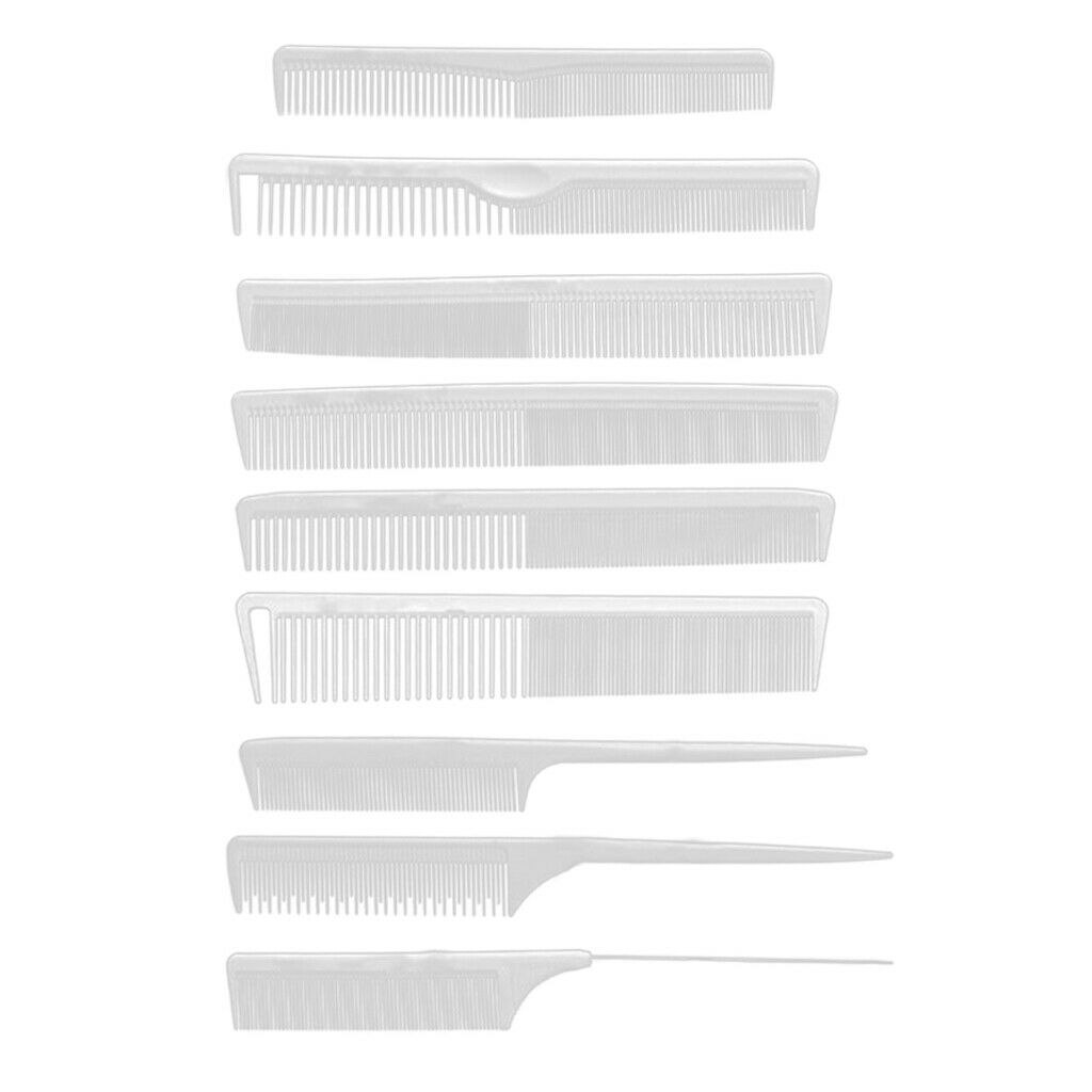 10pcs/Set Professional Hair Brush Comb Salon Barber Anti-static Hair Combs