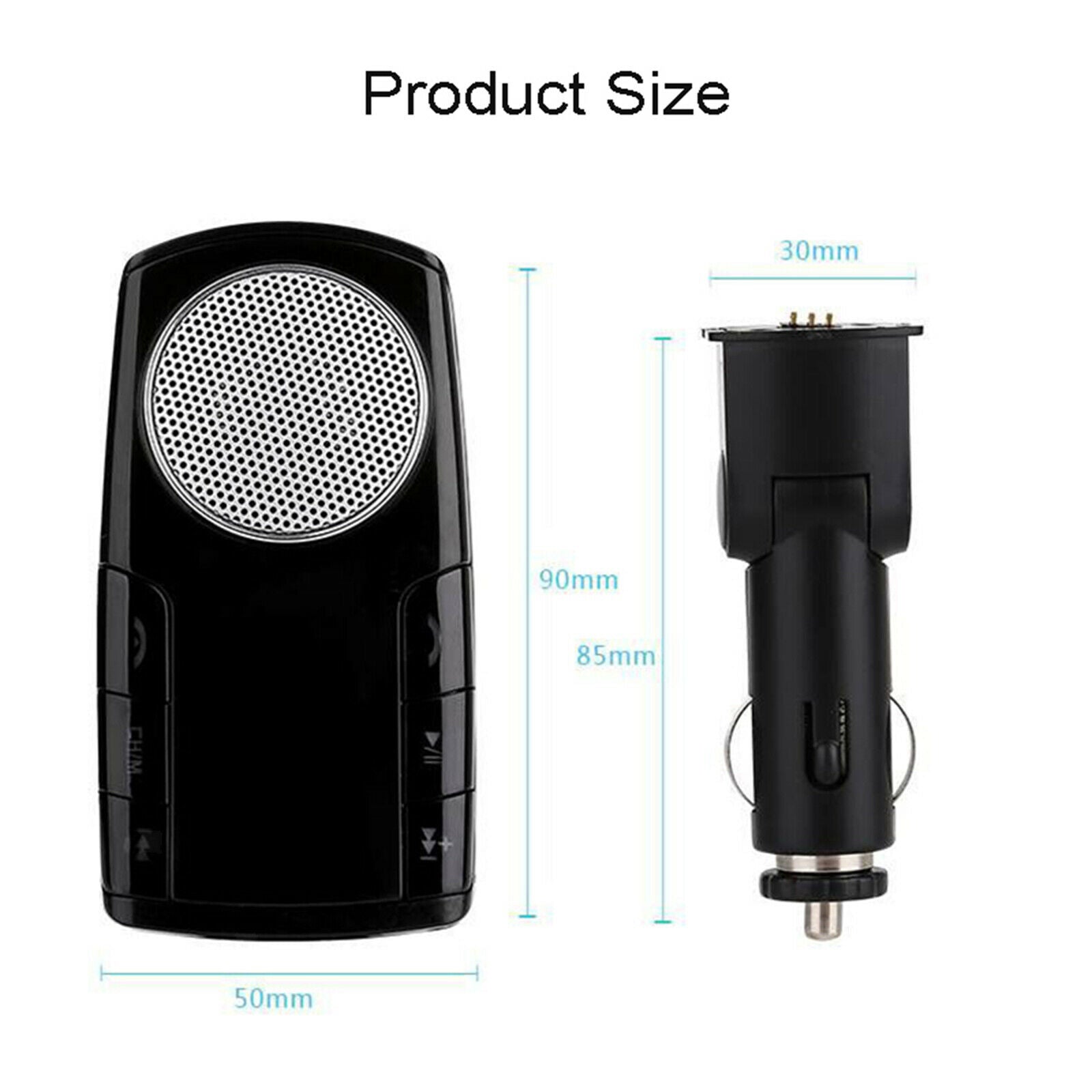 Bluetooth FM Transmitter Car Adapter Car MP3 Player w/ 1.4'' Screen w/Mic