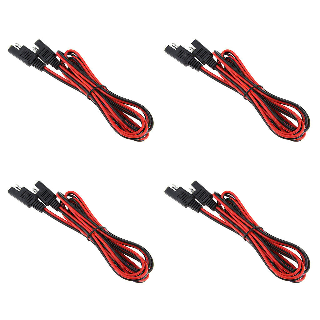 4 Pieces 6ft SAE Connector Extension Cable DC Harness Quick Disconnect