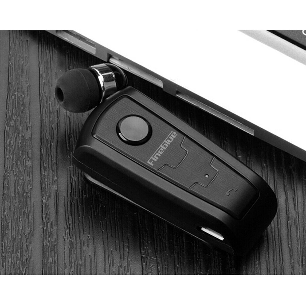 Bluetooth Headset Headphone Clip-on Earphone Sport Universal Earpiece Black