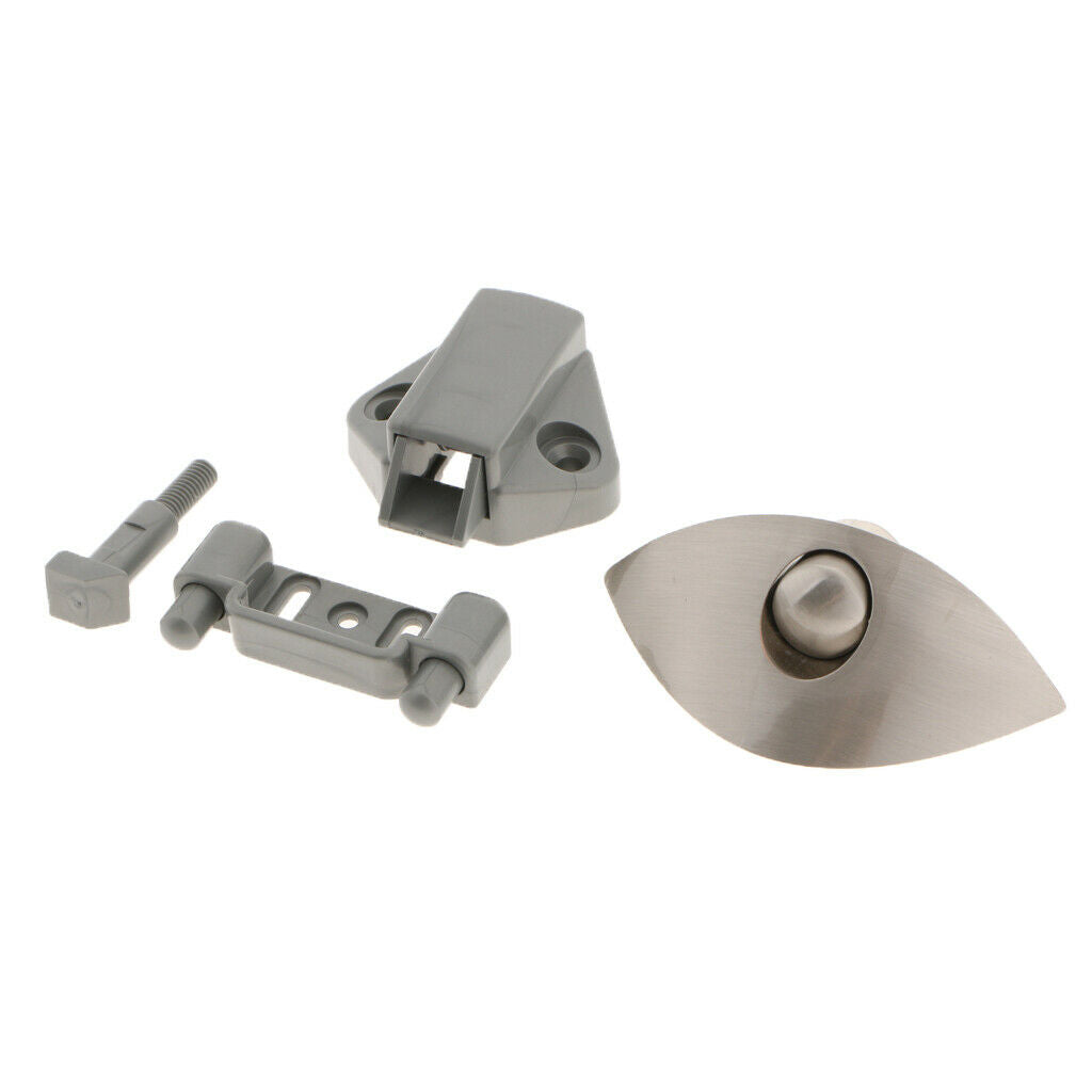 2pcs Half Moon Handle Push Lock Aluminum Keyless Latch Catch Knob Luster