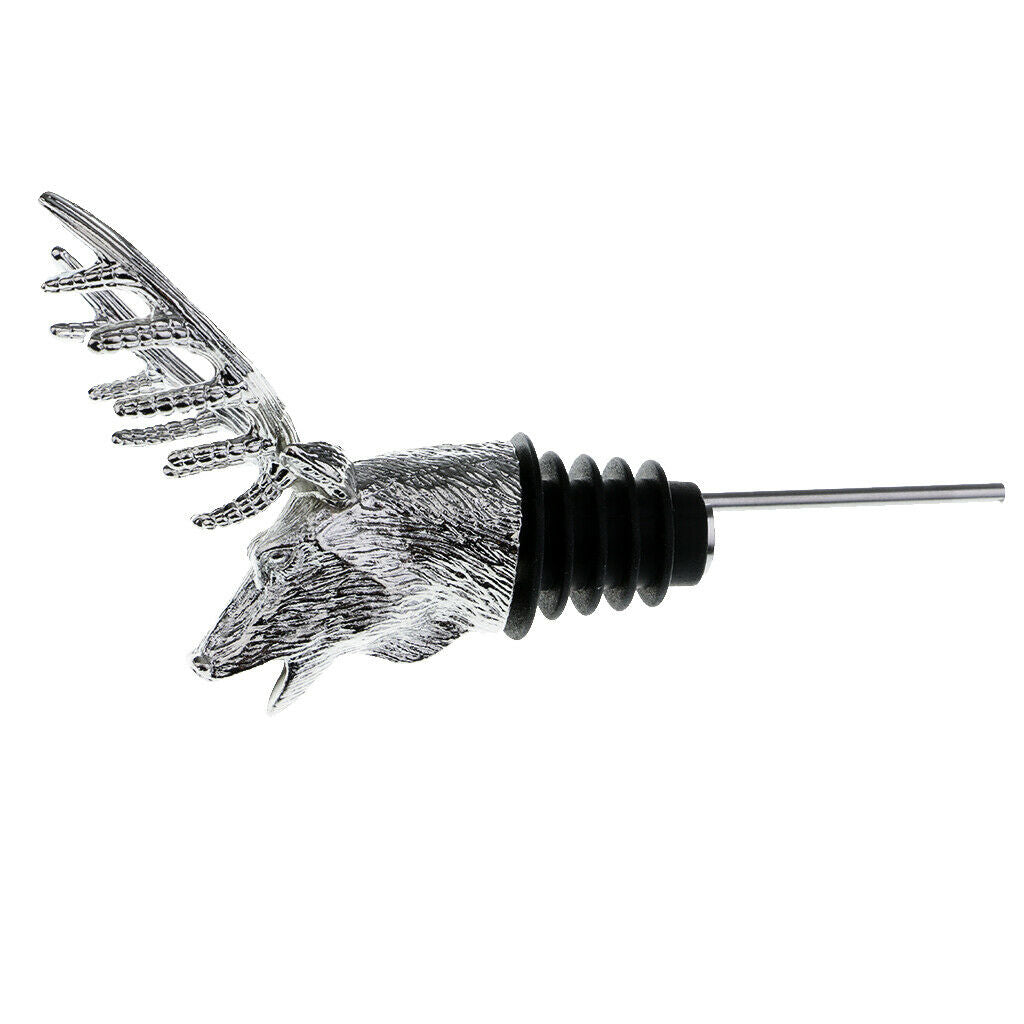 1 Piecec Metal Small Deer Deer Head Shape Red Wine Pourer Bar