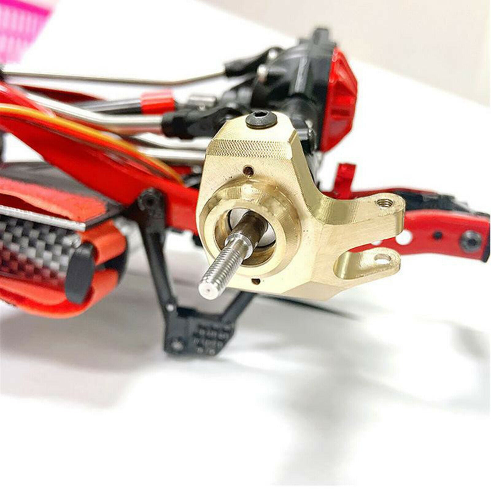 2x Brass Front Steering Knuckle for SCX10 II 90046 1/10 RC Rock Crawler Parts