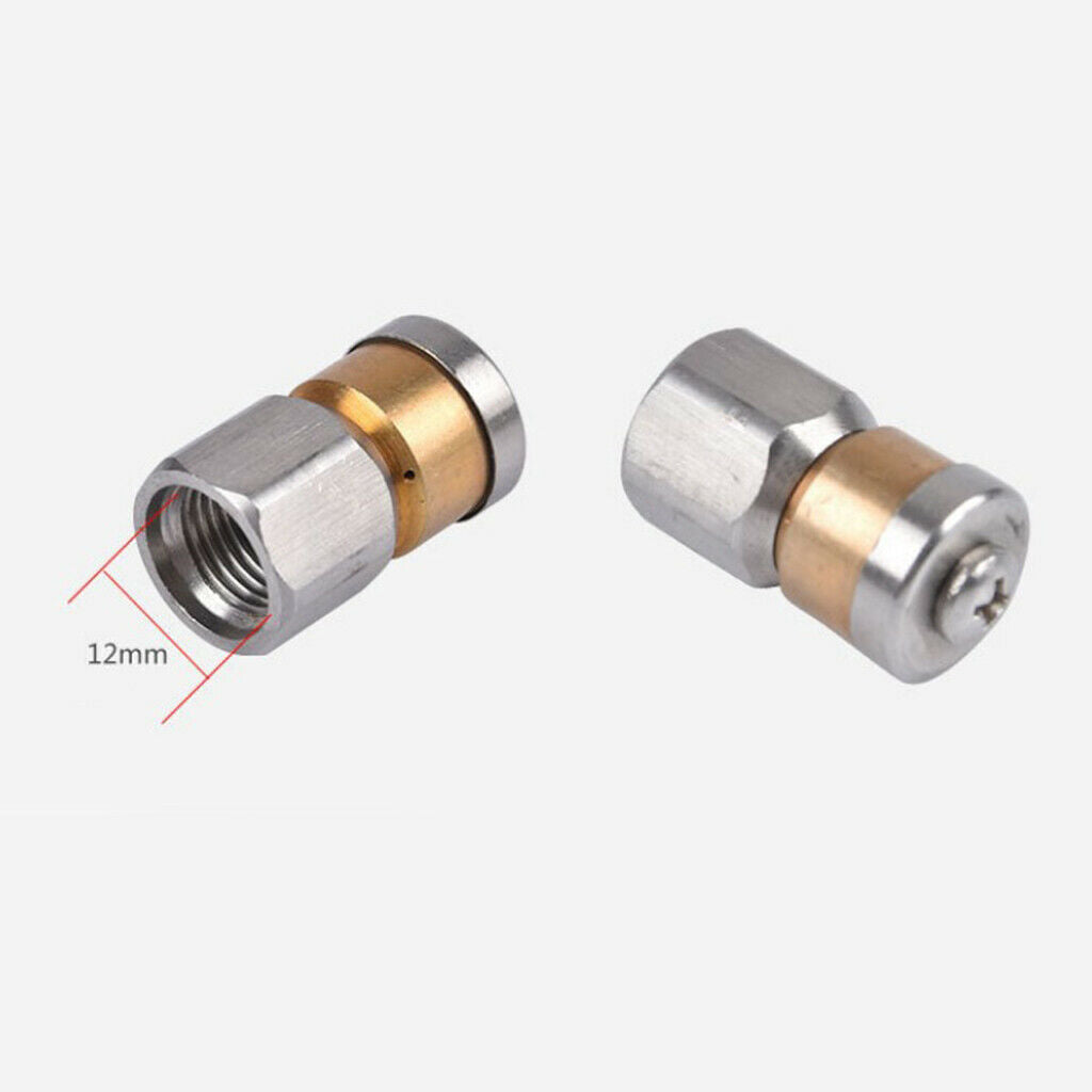 1/4" Stainless Steel Pressure Washer Jetter Nozzle Female Pipe Drain Washing