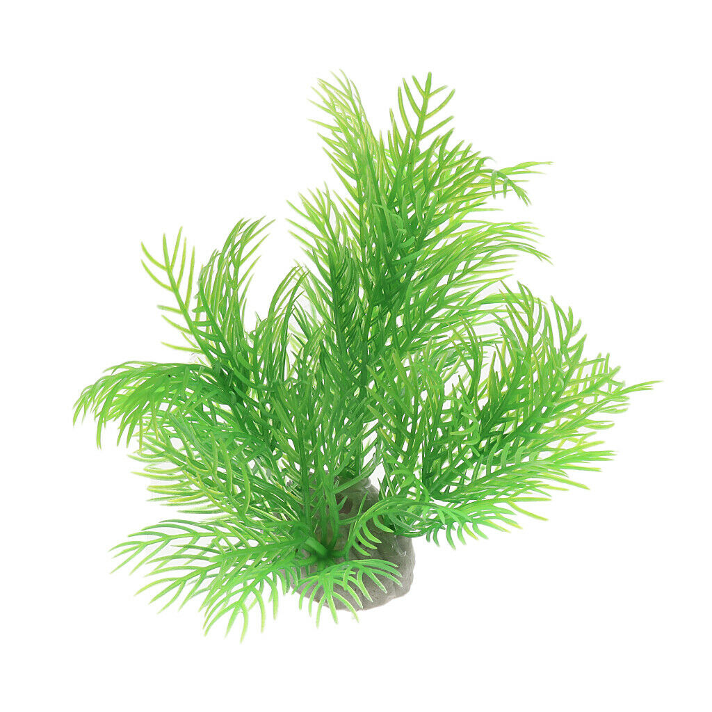 6cm Plastic Aquarium Plants Ornament for Fish Tank - Green
