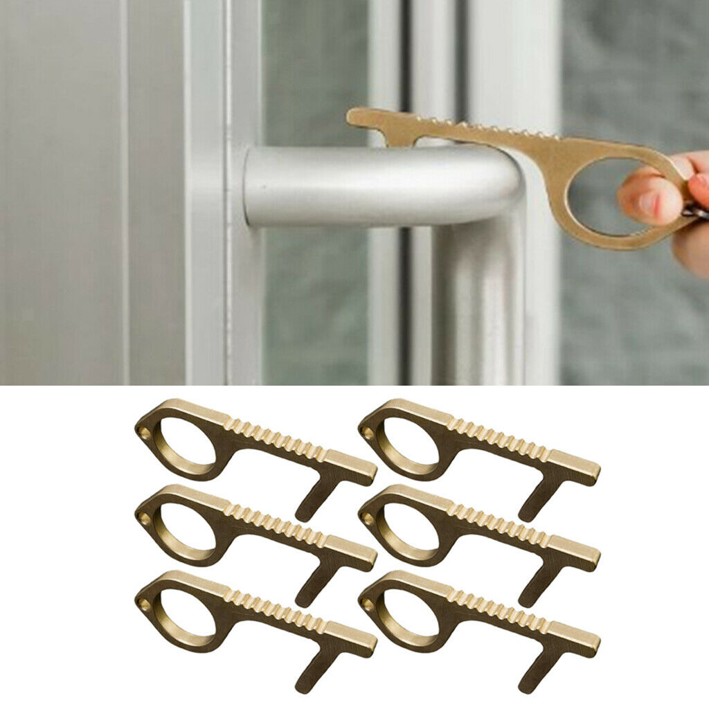 6x Non Contact Portable Safety Door Opener Elevator Handle Key Keychain