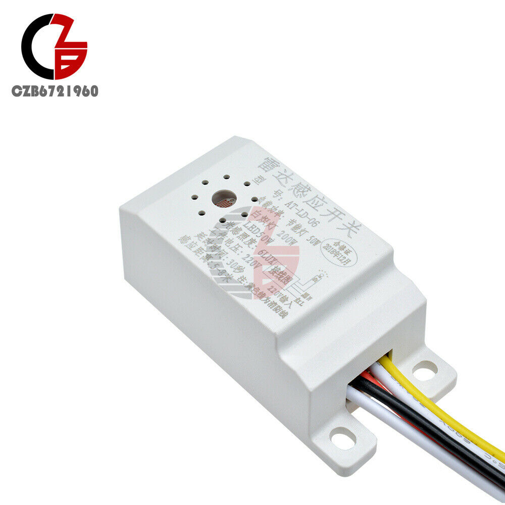 AC 220V Infrared Body Motion Radar Sensor PIR Sensor Switch Microwave Detector