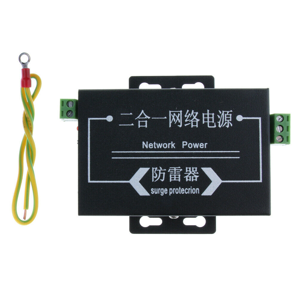 2-in-1 Power RJ45 Ethernet Surge Protector Device   Arrester