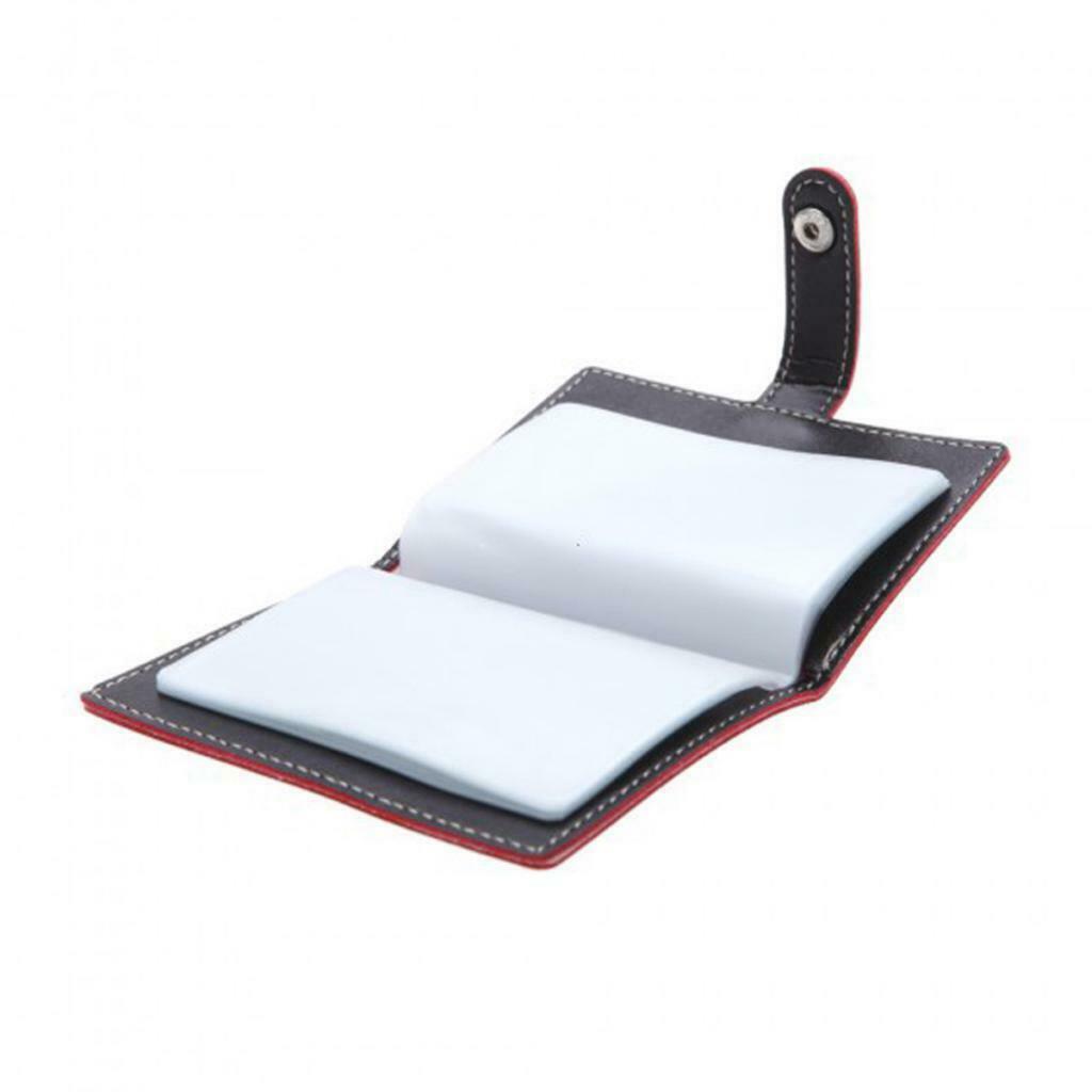 Black Soft Artificial Leather Credit Card Wallet Case