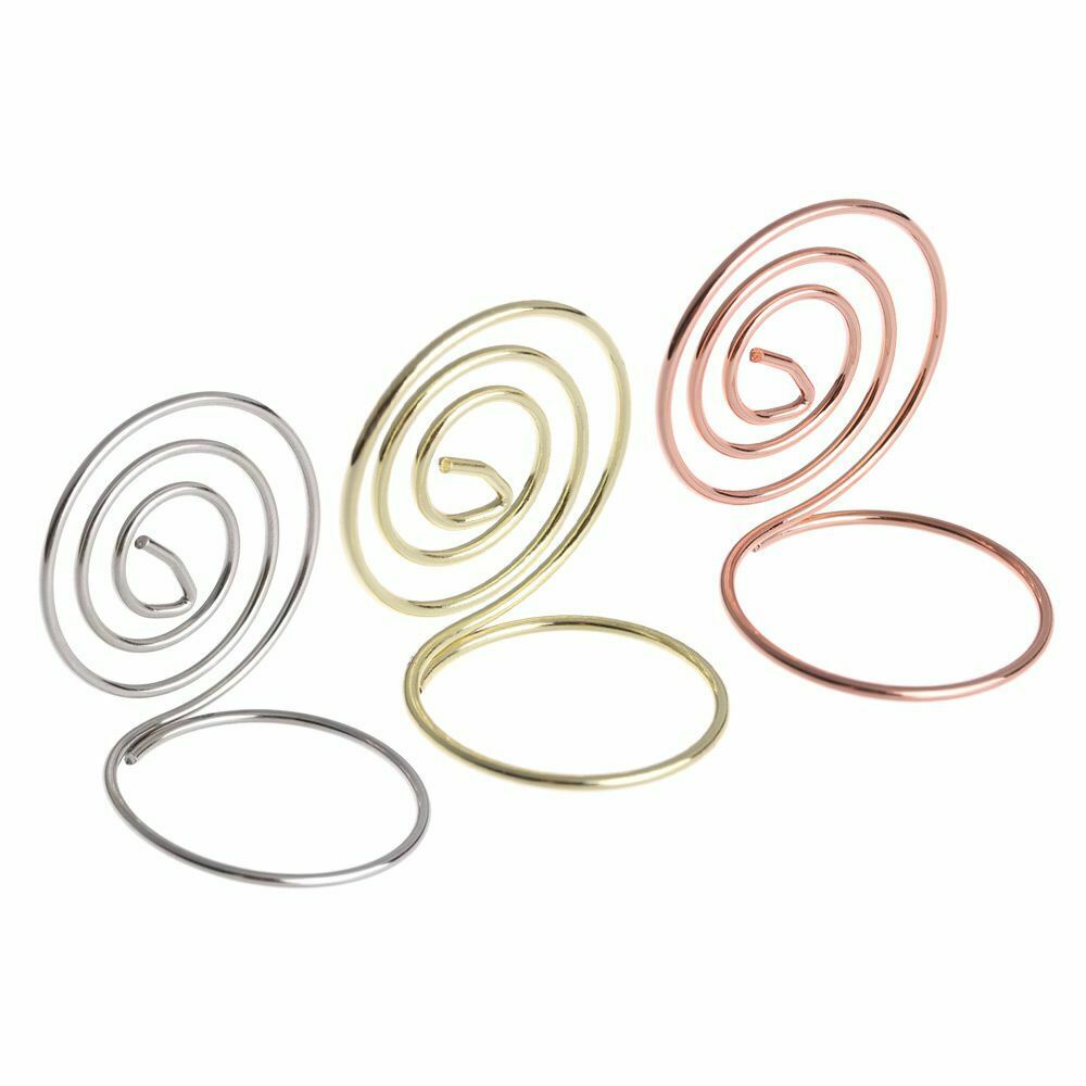 Clamp Ring Shape Photos Clips Table Numbers Holder Place Card Clamps Stand