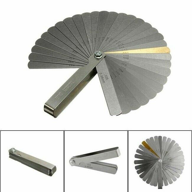 32 Blade Feeler Gauge Dual Reading Combination Feeler Gauge Guitar Pitch Measure