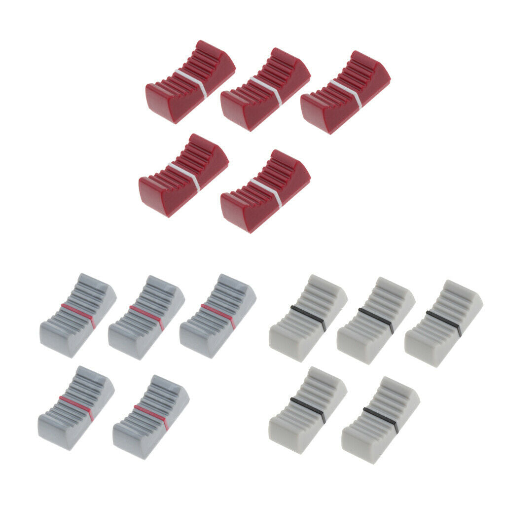 15x Sound Console Straight Sliding Potentiometer Plastic Knob DIY Parts Accs