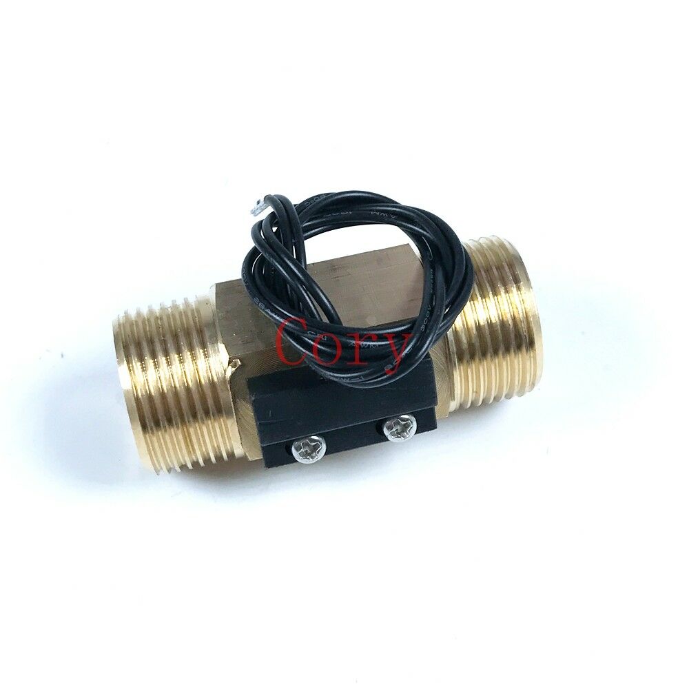 1PC Water Flow Switch Magnetic DC250V Brass G3/4 26mm Male Thread Port 1-30L/min