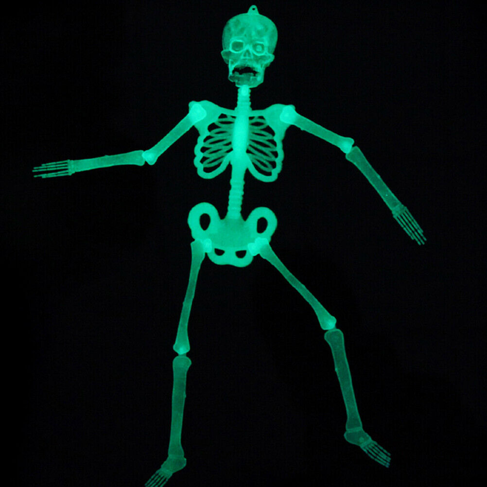 Halloween Luminous Skeleton Hanging Flexible Joints Skeleton Scary Hanging Props