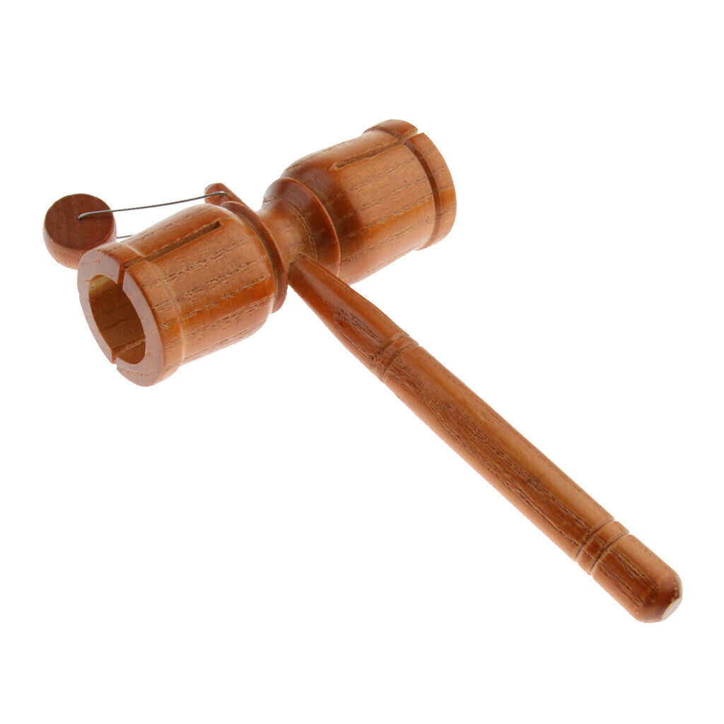 Wood Tone Block with Beater Hammer Musical Percussion Instrument for Kids