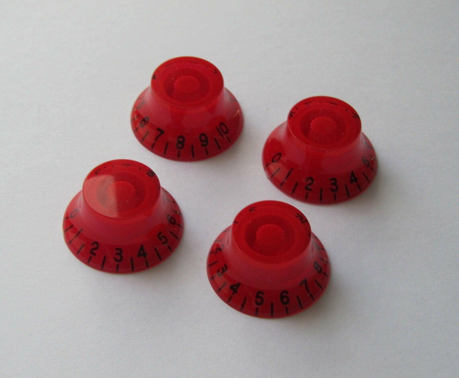 4x Red LP Guitar Speed Knobs Top Hat Bell Knobs Fits Les Paul Guitar