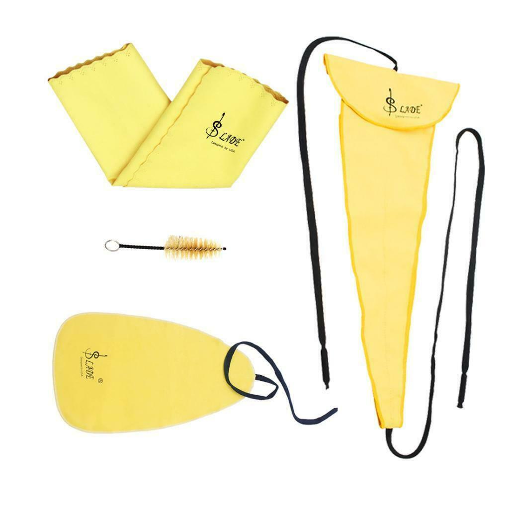 4 Pack Saxophone Cleaning Kit Tube Clean Cloth Mouthpiece Brush Screwdriver