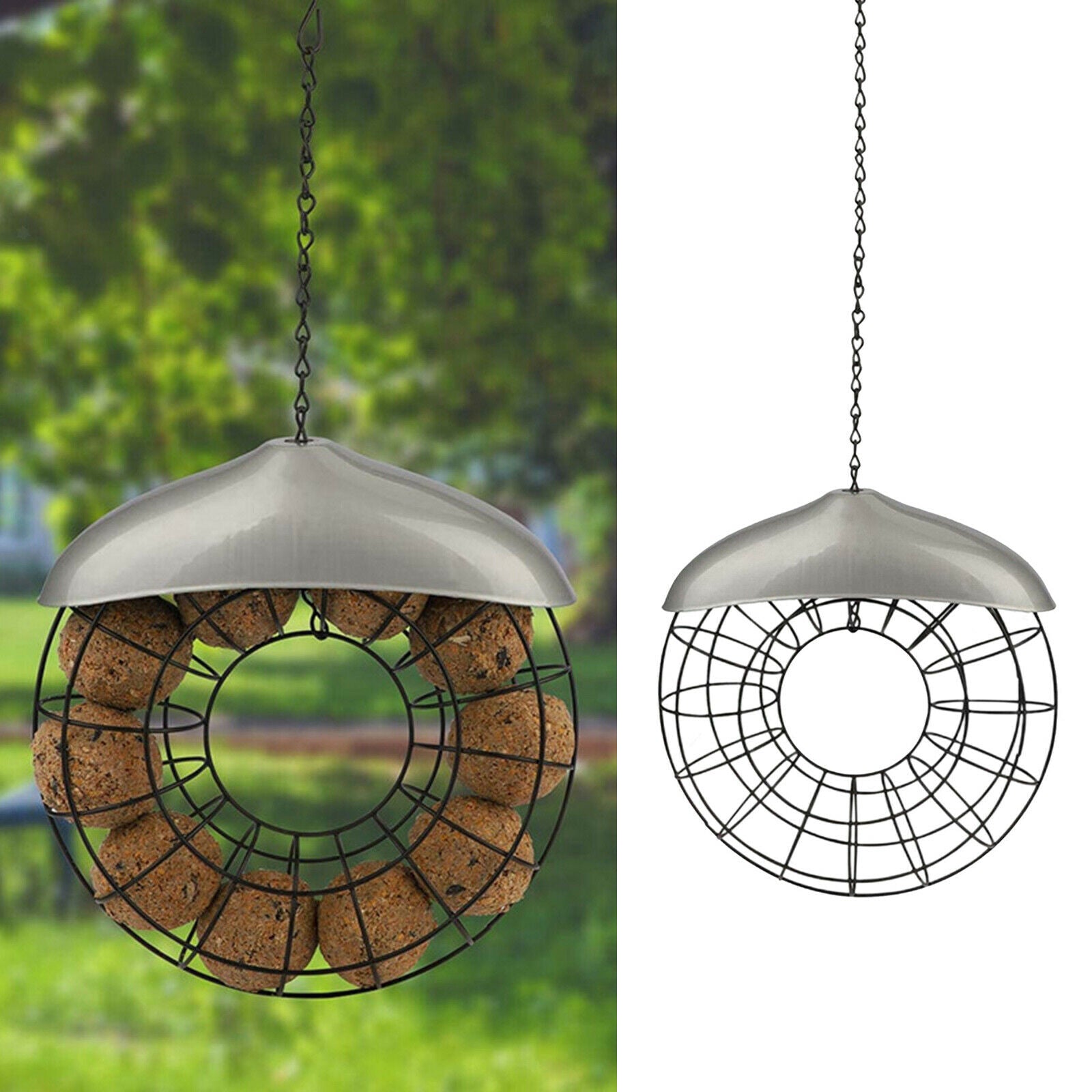 Bird Feeder Feeding Container Hanging Feeder for Yard Patio Garden