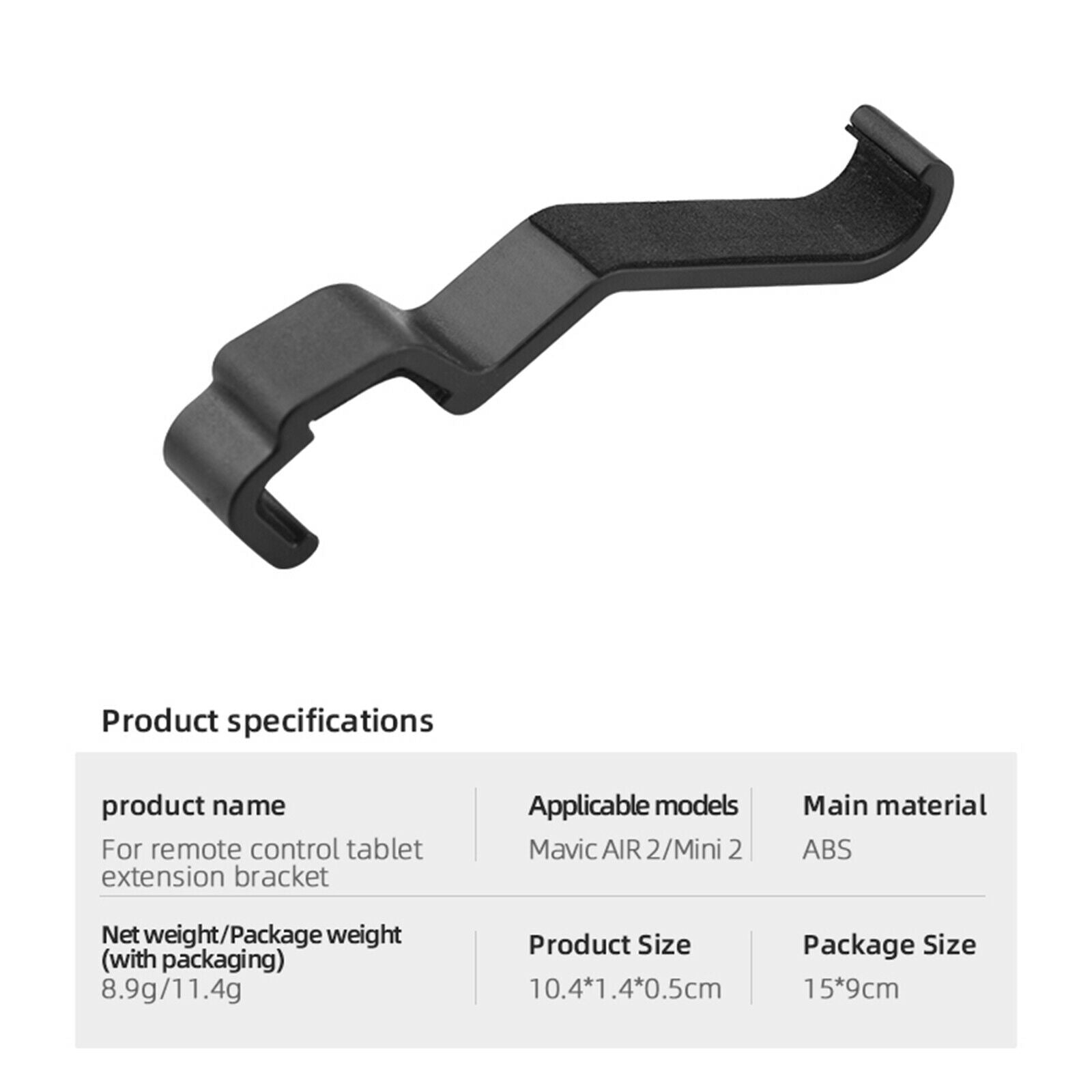 Adjustable Tablet Extension Bracket Holder for DJI Mavic Air 2 Drone Black