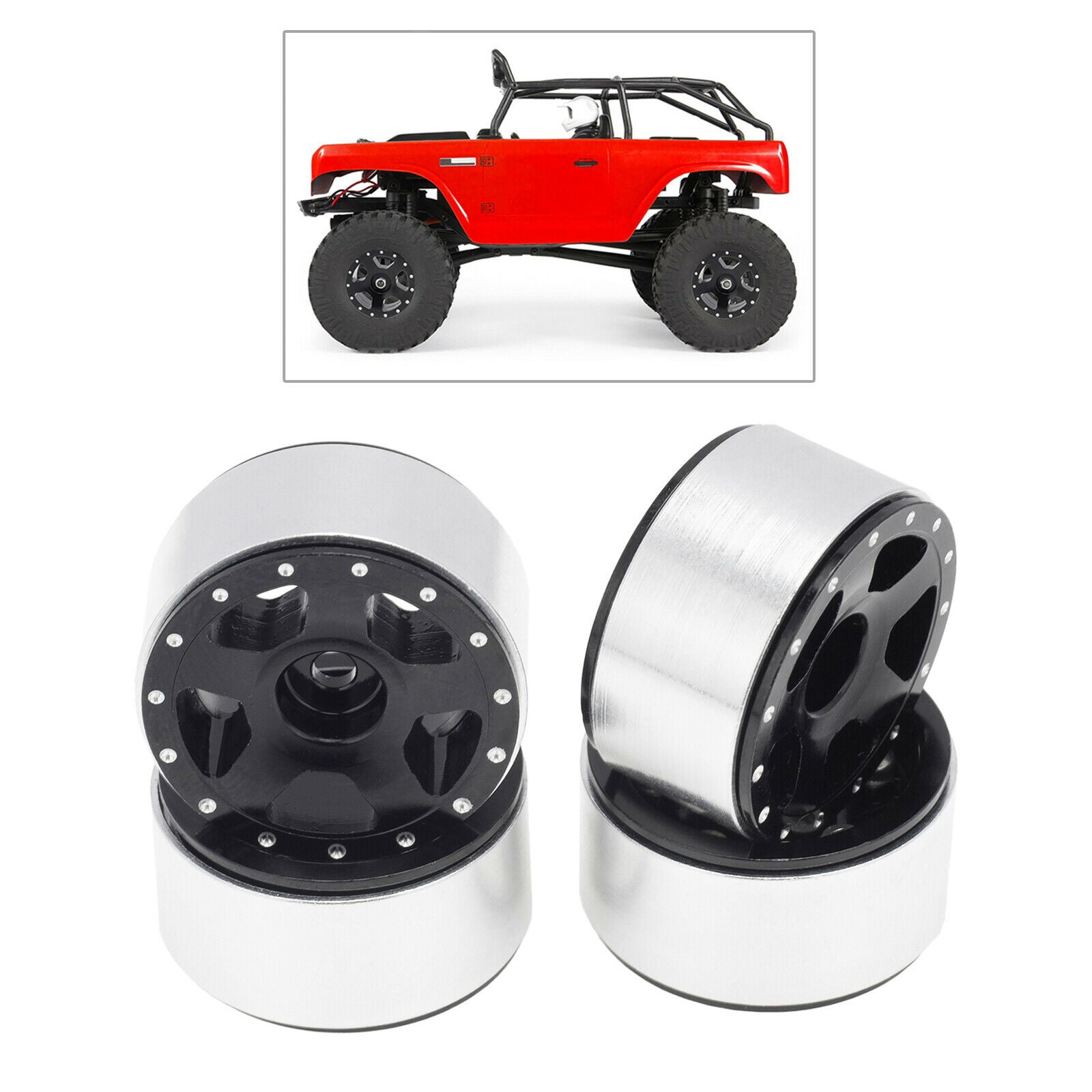 RC Car Trunk Hub Wheel Rim for 1/24Axial SCX24 90081 SCX24 Replaces Black
