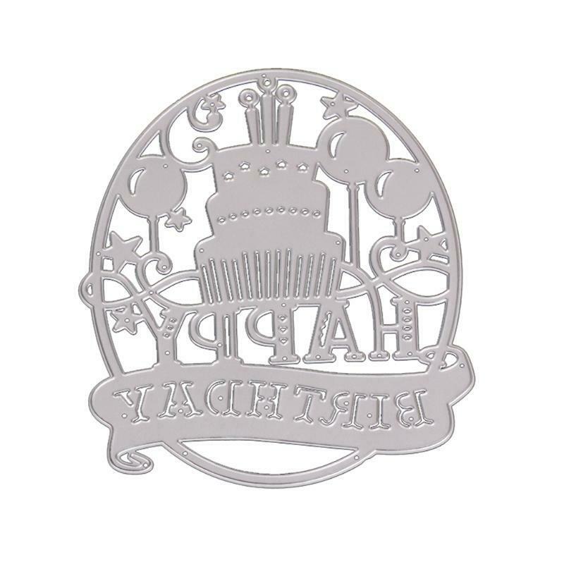 Happy Birthday Cake Metal Cutting Dies Stencil DIY Scrapbook Album Paper Card
