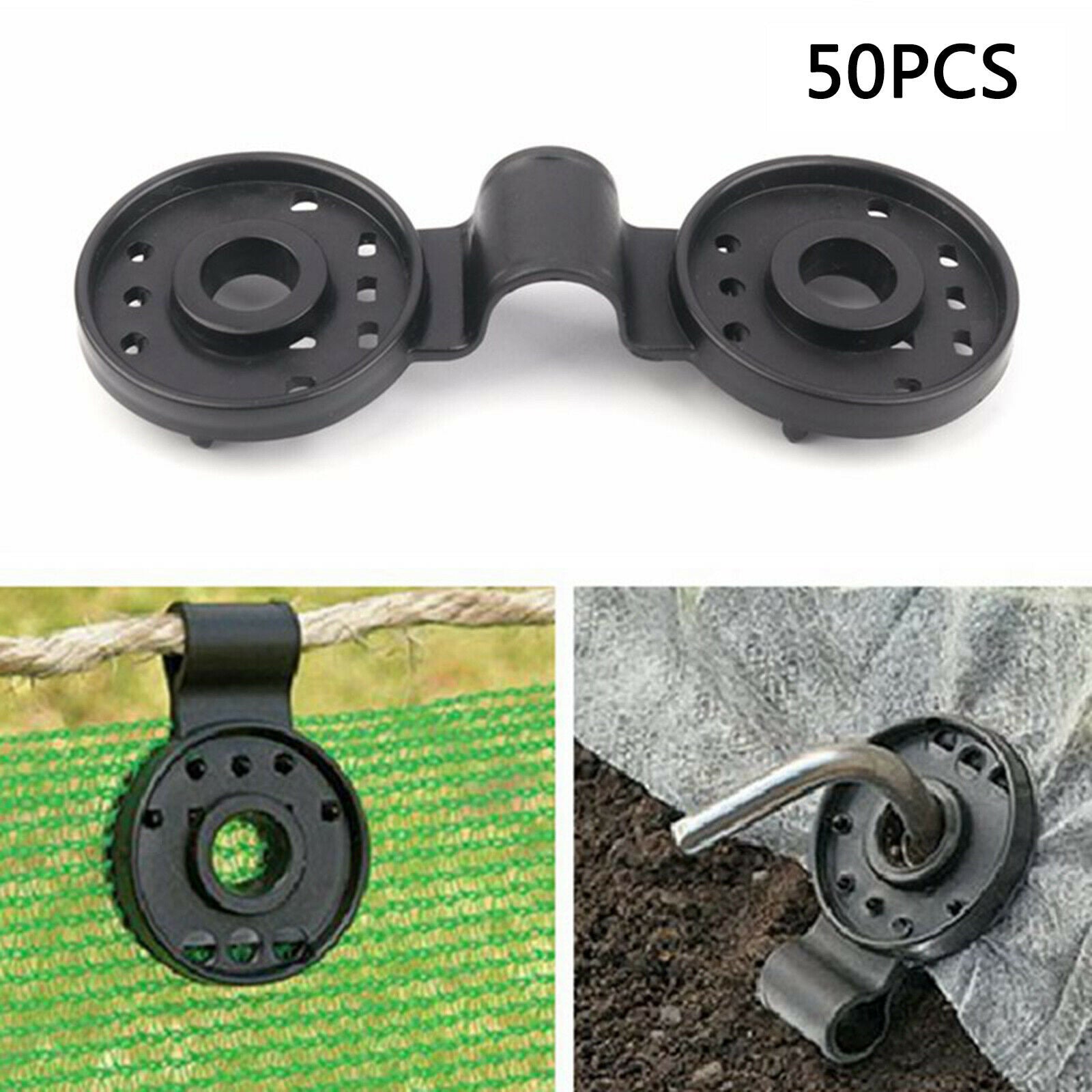 50x Tent Tarp Clips Set Outdoor Tarpaulin Clamps Plastic Snap Grip Tightener