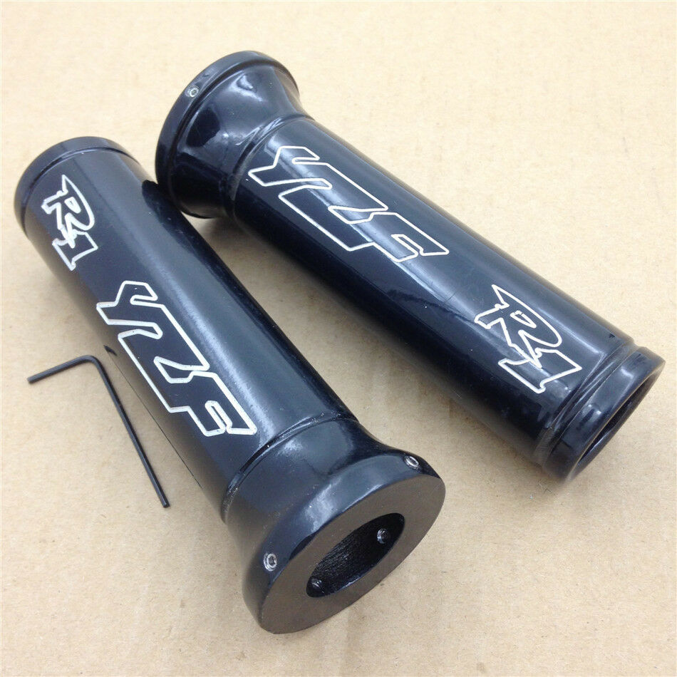 Black Aluminum Billet Handlebar Grips for Yamaha YZFR1 YZF-R1 YZF R1 2006 2007