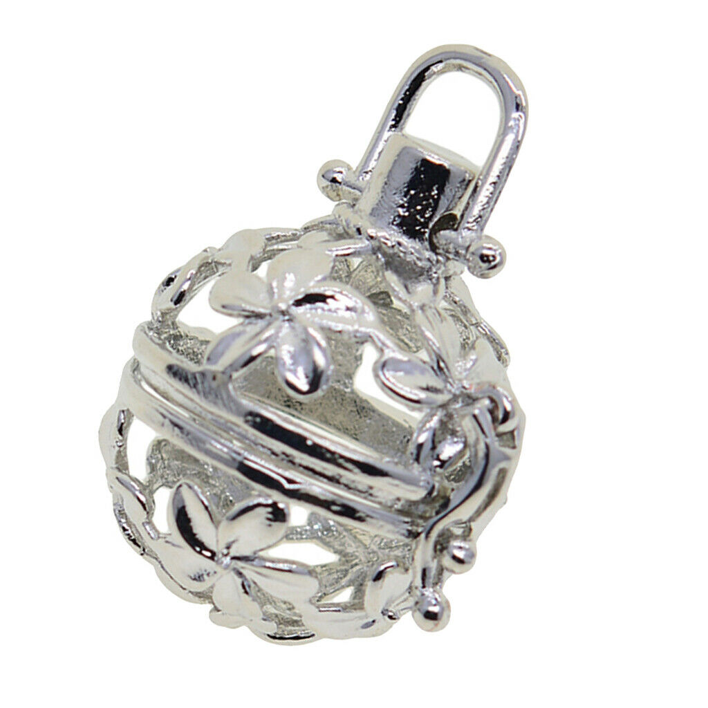 Daisy Flower Beads Cage Pendant Locket Charm for Necklace Dangle Pendants