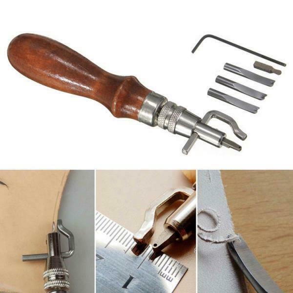 7-in-1 Adjustable Stitching Groover Set Crease Leathercraft Working Tools