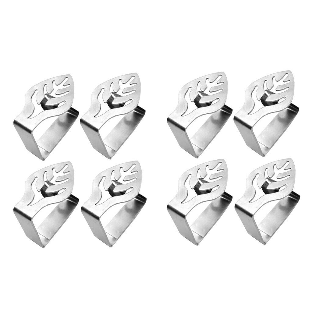 8pcs Flexible Stainless Steel Table Cover Cloth Clamps for Outdoor Picnic Tables