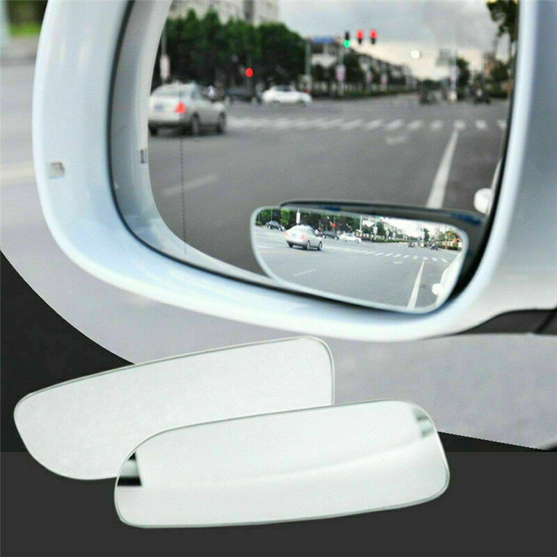 2pcs Blind Spot Mirror Car Rear Side View Convex Wide Angle Glass For Universal