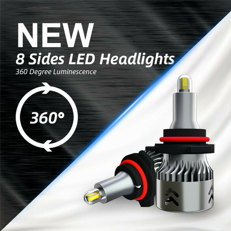 8 Sides 110W 30000LM 9005 HB3 Car Canbus LED Headlights Lamps Kit White 6000K