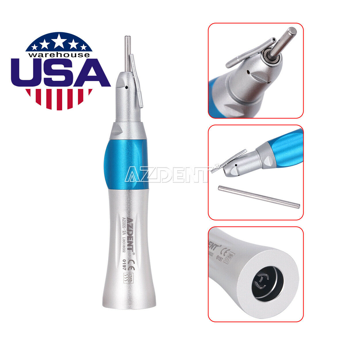 10 X Dental Surgical Straight Handpiece 1:1 Nose With External irrigation Pipe