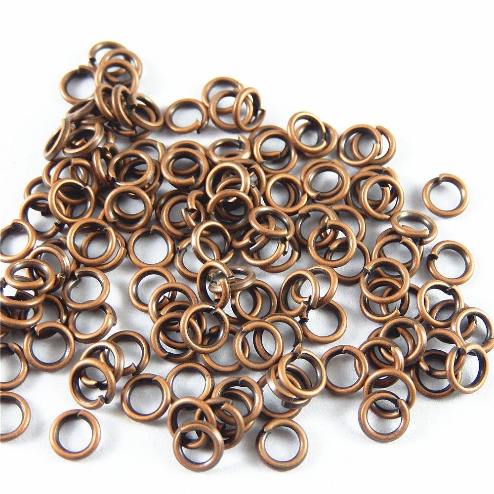 500 pcs Retro Copper Red Jump Rings Alloy For DIY Crafting Jewelry Making 9x1mm