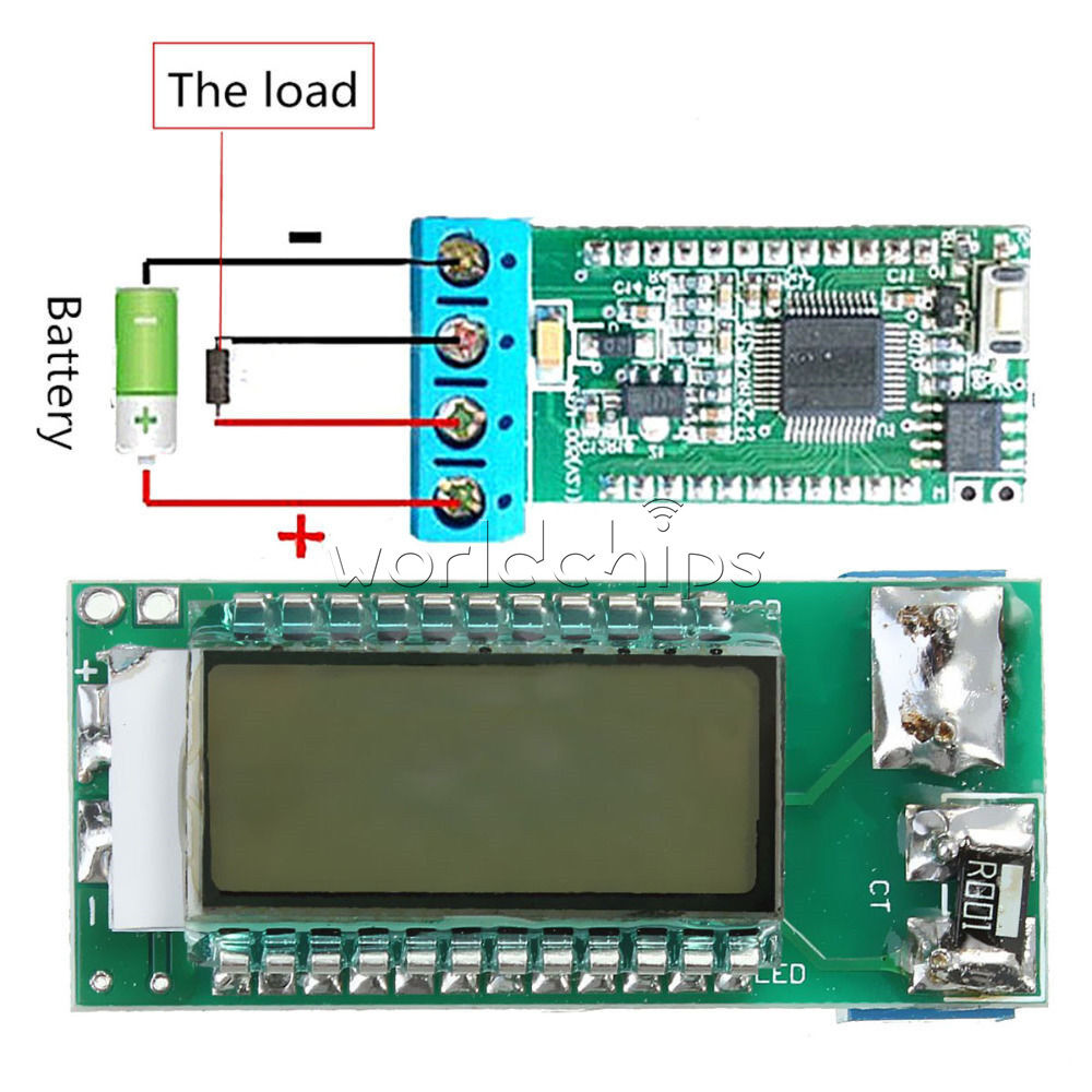 Li-ion Lithium Battery Tester LCD Meter Kit Voltage Current Capacity 18650 26650