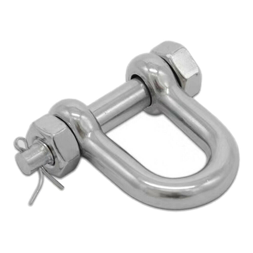 1PCS 7/8" PIN 316 STAINLESS STEEL D RING RECOVERY DEE SHACKLE CLEVIS TOWING