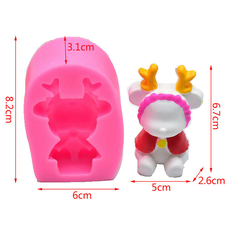 DIY Fondant Silicone Mold Cute Bear Chocolate Mold Fondant Cake Decoration MBDA