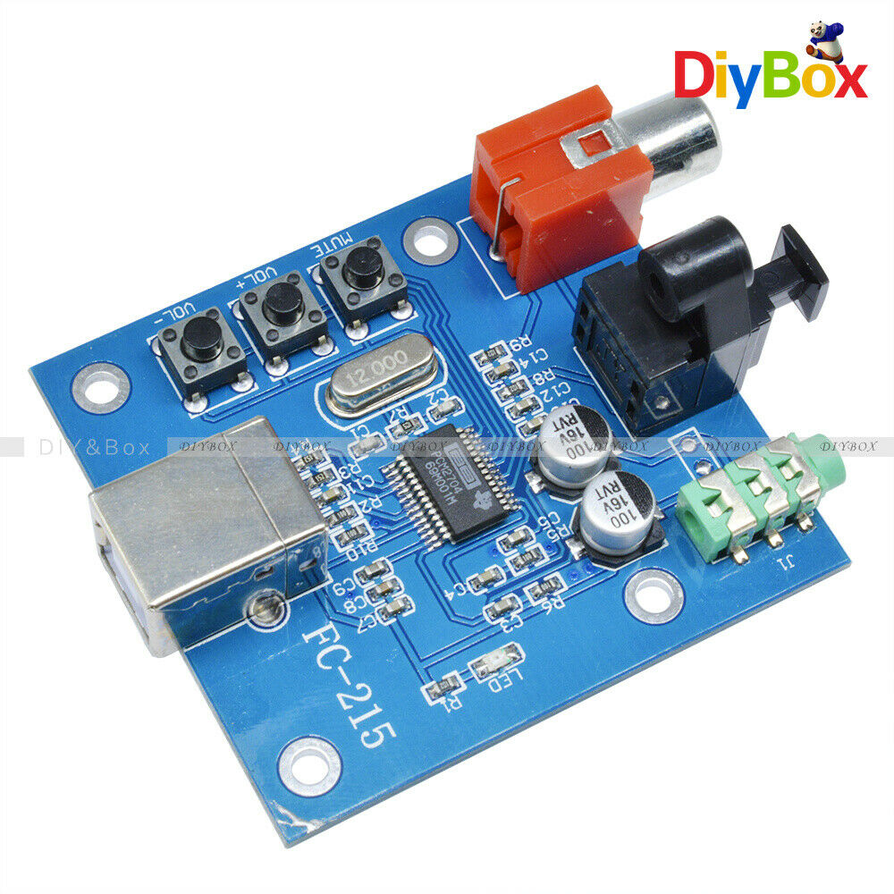 PCM2704 USB DAC to S/PDIF Sound Card Decoder Board 3.5mm Analog Output F/PC