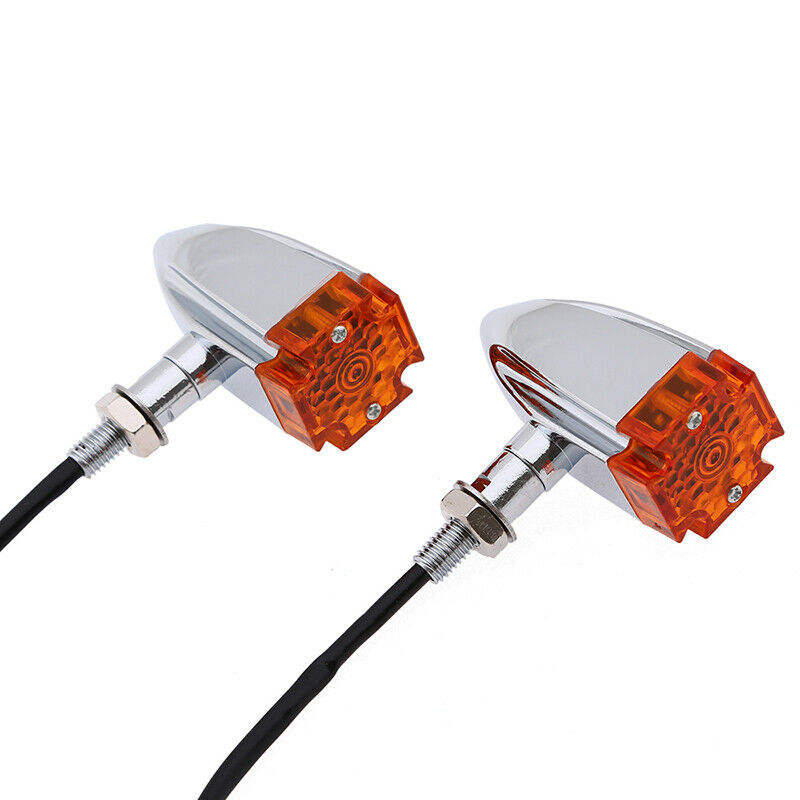 Turn Signal Lights Indicator Amber Lamp Waterproof Universal Fit Motorcycle ATV