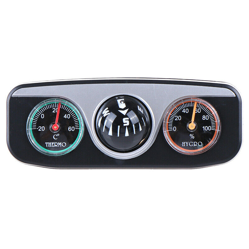 3 in 1 Guide Ball Compass Thermometer Hygrometer For Auto Boat VehiclesJ ouJ Tt