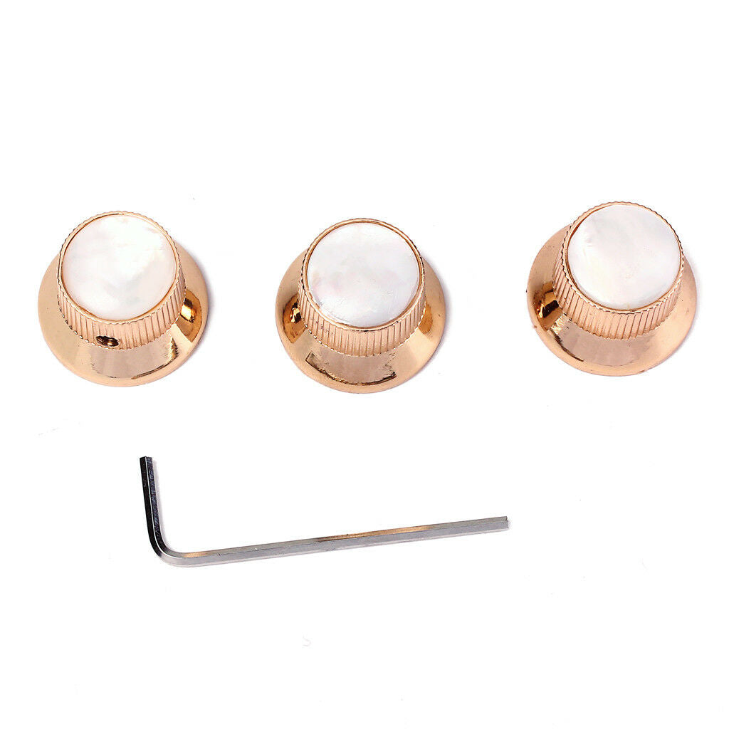 Pack of 3 Golden Volume Tone Speed Control Knobs for Electric Guitar/Bass #1