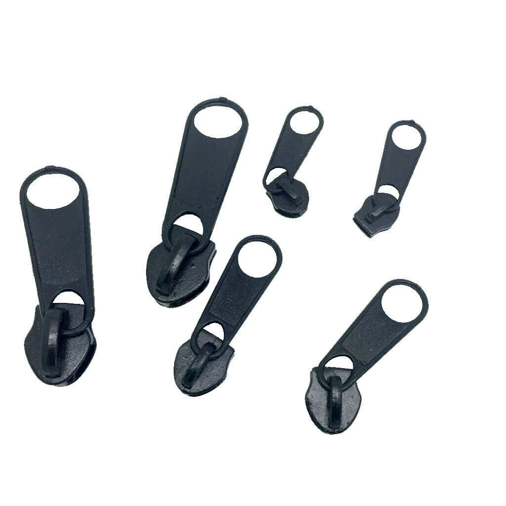 6x Fix Zipper Puller Zip Slider Repair Kit Removable Rescue Replacement Head