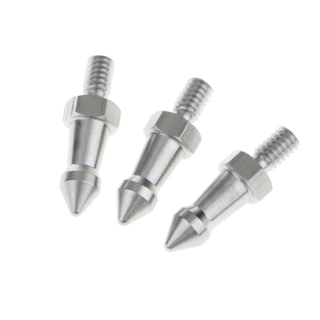 Stainless Steel 1/4'' Thread Replacement Tripod Spikes 3pcs Set for Benro Gizto