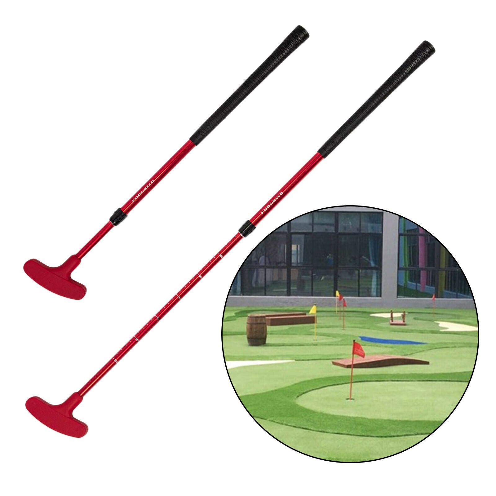 Premium Durable Two-Way Golf Clubs Putter Left Handed Right Handed for Kids Red