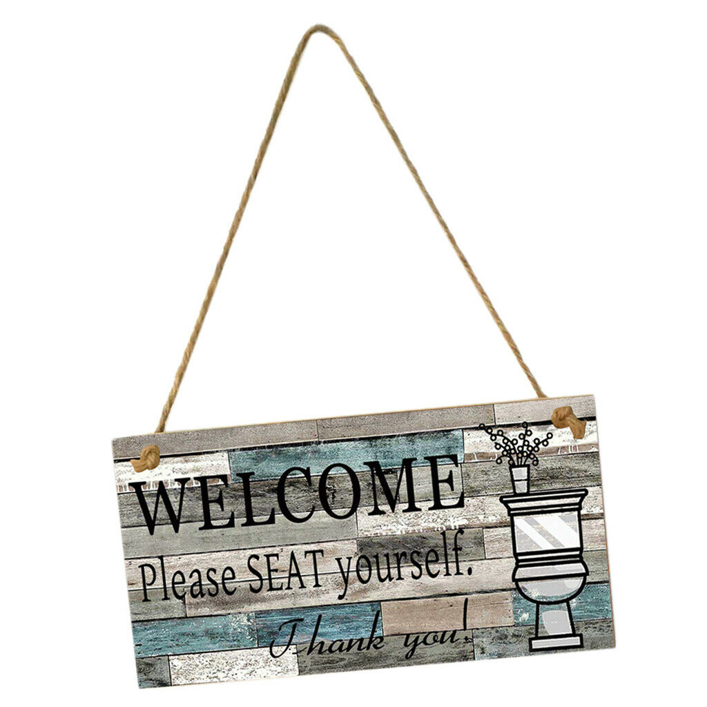 Wood Sign Wall Hanging Welcome Sign Please Seat Yourself Wall Art Decoration