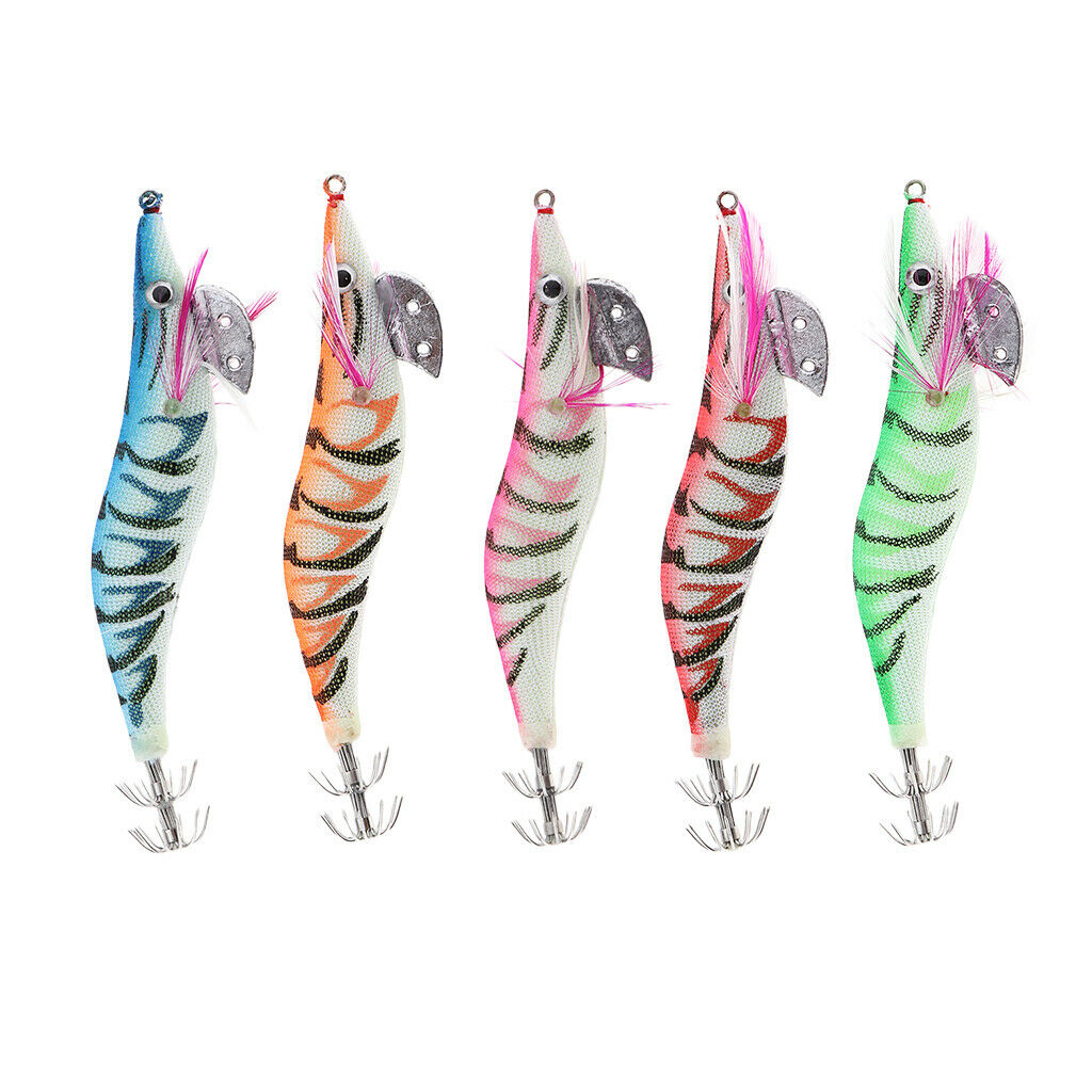 5x Soft Shrimp Fishing Lures Artificial Shrimp Bait 11cm Soft Saltwater Lure