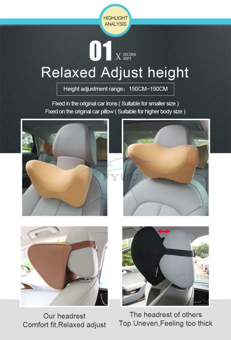 1 Piece Universal U-Style Mildew-proof Non-slip Car Seat Headrest Neck Pillow