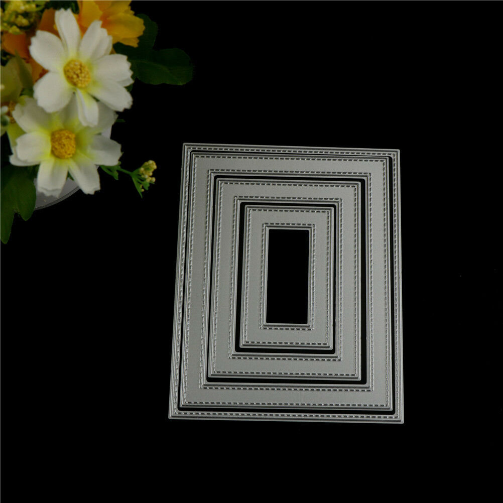4Pcs Rectangular Design Metal Cutting Die For DIY Scrapbooking Album Pape.l8