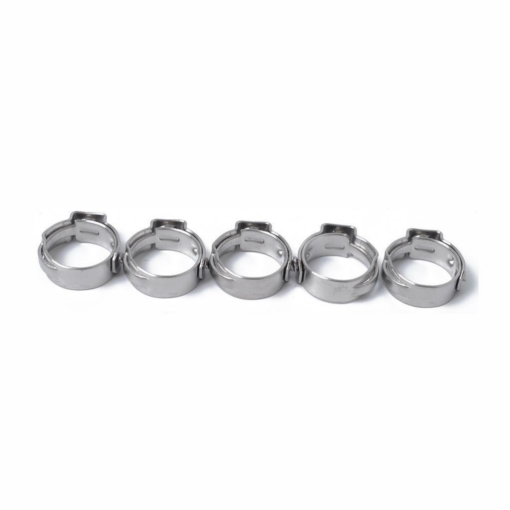 10Pcs 8.8mm-10.5mm O-Clips Single Ear Stainless Steel Hydraulic Hose Clamps