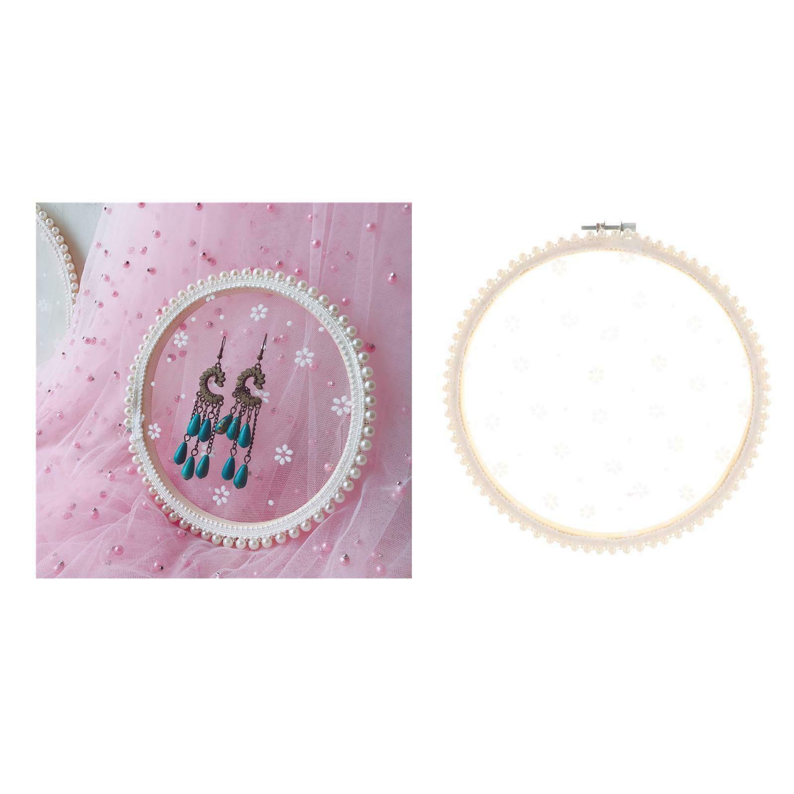 Earring Holder Stand for Women White Flowers Lace Disc for Party Photography